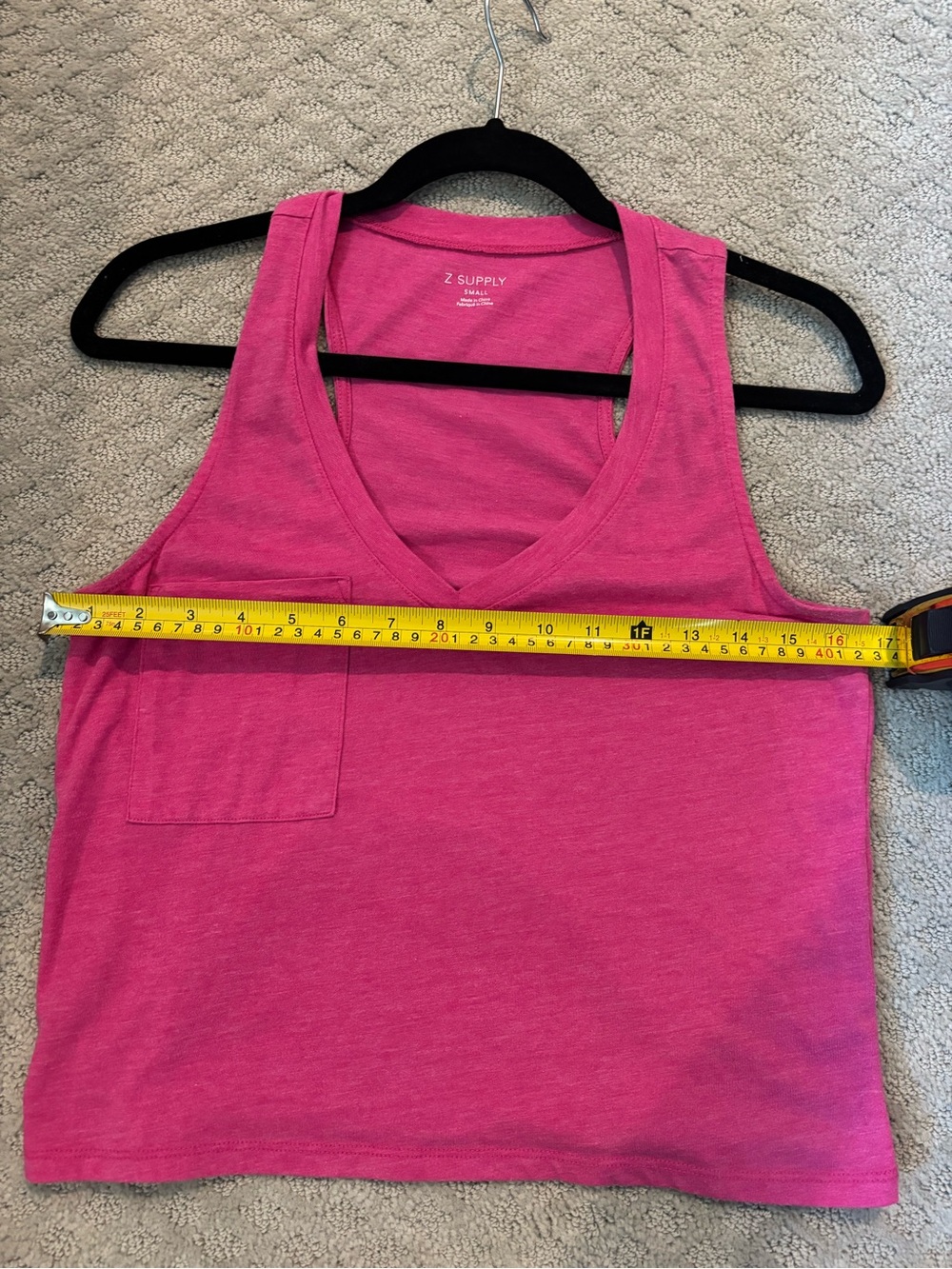 Z Supply Women’s Pocket V-Neck Tank Top - Pink and Yellow Bundle - Picture 5 of 5